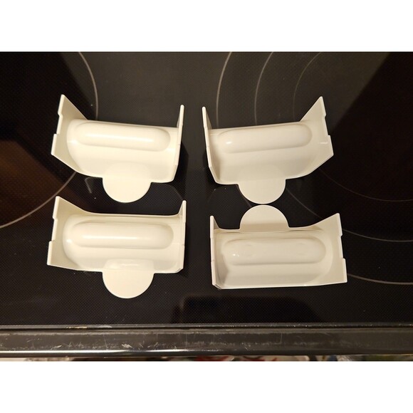 Vintage Set of 4 Tupperware Taco Holders 2201A-2 Almond Mint Condition - Picture 4 of 6